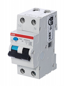 Дифференциальный автоматический выключатель ABB DSH201R 1П+N 10A 30мА, тип AC, 4.5кА, C 2CSR245072R1104