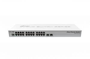 Коммутатор MikroTik 24x 10/100/1000 Ethernet, 2x SFP+ CRS326-24G-2S+RM