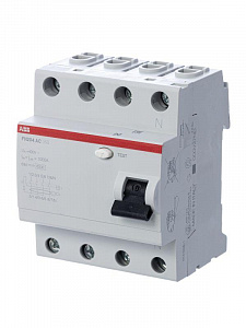 Выключатель дифференциального тока ABB FH204 4п 25А 300мА тип AC, FH204 AC-25/0.3 2CSF204003R3250