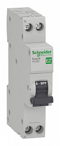 Дифференциальный автоматический выключатель Schneider Electric Easy9 1П+N 25А 30мА, тип A, 4.5кА, C EZ9D53625