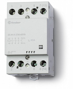 Контактор модульный Finder 40А 4NO, катушка 230В АС/DC, IP20 224402304310
