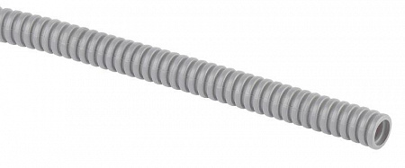 Труба гофрированная ЭРА ПВХ легкая 20 мм, с протяжкой серая, 100 м/уп.