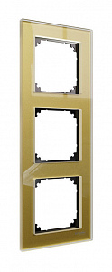 Рамка 3 поста Schneider Electric Merten M-Elegance, золото MTN4030-3241