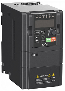 Частотный преобразователь ONI A150 220В 1ф 0.75кВт 5А с тормозным модулем A150-21-075HT