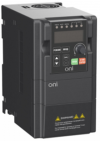 Частотный преобразователь ONI A150 220В 1ф 0.75кВт 5А с тормозным модулем