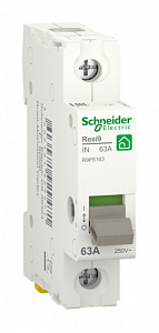 Выключатель нагрузки Schneider Electric Resi9 63А 1П модульный R9PS163