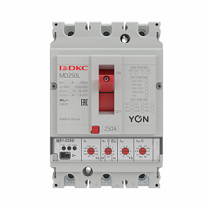 Автоматический выключатель DKC YON MD 3П 160А 40кА, Ir 0.4…1xIn, Isd 1.5…10xIn MD160N-MR1
