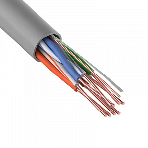 Кабель витая пара Rexant U/UTP 5E 4х2х24AWG PVC серый 01-0043