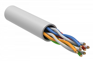 Кабель витая пара ITK U/UTP 5E, 4x2 LSZH, белый, 305 м/уп. BC1-C5E04-128-305-G