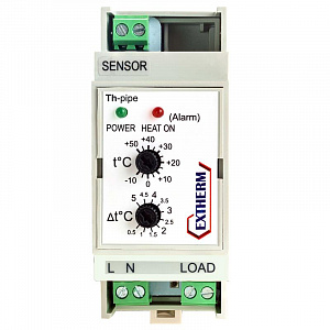 Термостат Extherm механический 16А для труб на DIN-рейку EXTHERM Th-pipe