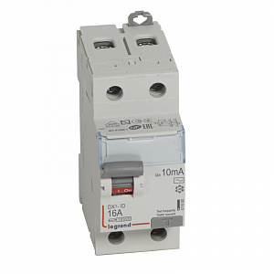 Выключатель дифференциального тока Legrand DX3 2П 16А 10мА тип AC 411500