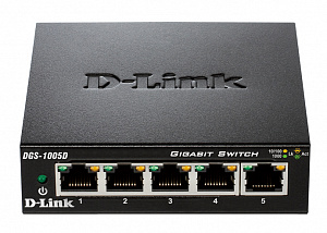 Коммутатор D-Link 5x 10/100/1000Base-T DGS-1005D/J2A