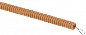 Труба гофрированная ЭРА ПВХ легкая 16 мм, с протяжкой сосна, 25 м/уп. Б0043211