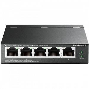 Коммутатор TP-Link TL-SG1005LP 4-PoE неуправляемый, 5P TL-SG1005LP