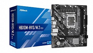 Материнская плата ASRock H610M-HVS/M.2 R2.0, LGA1700, H610, DDR4, mATX 90-MXBJJ0-A0UAYZ