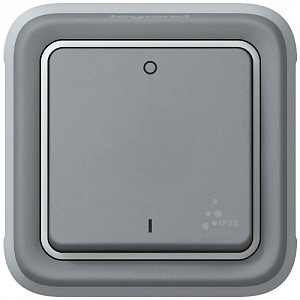 Выключатель 1-кл. 2п СП Plexo 10А IP55 10AX механизм сер. Legrand 069530