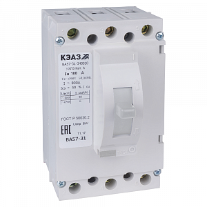 Автоматический выключатель КЭАЗ 25А ВА57-31-340010 400Im, УХЛ3, 690В AC 108432