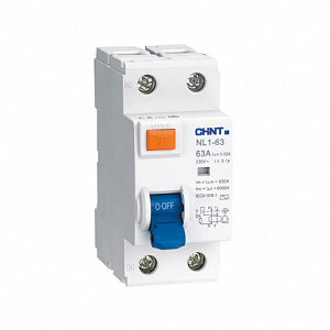 Выключатель дифференциального тока CHINT NL1-100 S 2П 63А 100мА тип AC, 10кА 200420