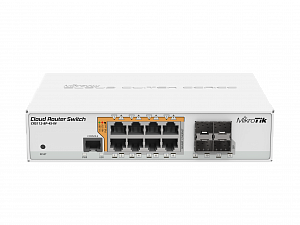 Коммутатор MikroTik 8x 10/100/1000 Ethernet, 4x SFP, PoE CRS112-8P-4S-IN