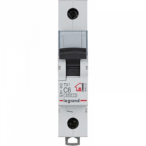 Автоматический выключатель Legrand TX3 6А 1п C, 6кА 404025