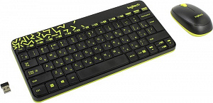 Клавиатура и мышь Logitech Wireless Combo MK240 Nano MK240 Nano Black/Yellow 920-008213