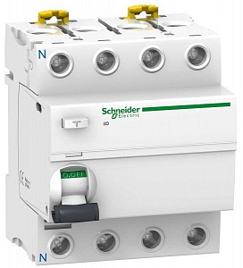Выключатель дифференциального тока Schneider Electric Acti9 iID 4п 40А 100мА тип AC A9R12440