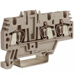 Зажим проходной DKC HMM.2/1+2GR 2.5 мм2 серый ZHM510GR