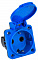 Розетка панельная IEK MAGNUM 2P+PE 16А IP44 РП11-3 с крышкой, заземление, синий