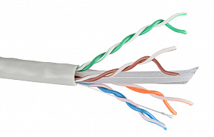 Кабель витая пара ITK U/UTP 6, 4x2 PVC, серый, 305 м/уп. LC1-C604-111