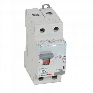 Выключатель дифференциального тока Legrand DX3 2п 80А 100мА тип AC 411517