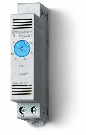 Термостат Finder 1NO 10A -20+40 гр.С IP20 