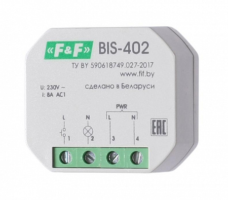 Реле импульсное Евроавтоматика ФиФ BIS-402 230В, 8А, в монтажную коробку