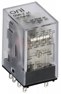 Реле IEK ONI 5А 24В DC 4C OGR-2-4C-DC24V