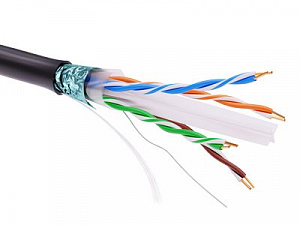 Кабель витая пара DKC F/UTP 6, 4x2 PE, черный, 305 м/уп. RN6FUPE3BK