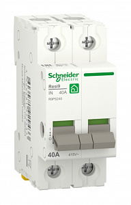 Выключатель нагрузки Schneider Electric Resi9 40А 2П модульный R9PS240