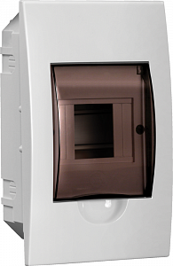 Щиток IEK ЩРВ-П-4 4М, встраиваемый, белый, прозрачная дверь MKP12-V-04-40-20