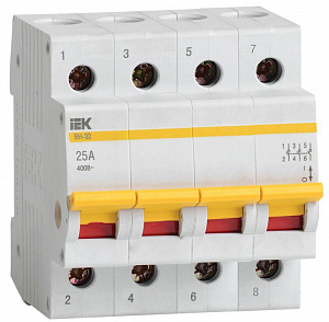 Выключатель нагрузки IEK ВН-32 25А 4П MNV10-4-025