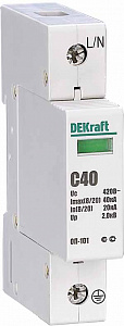Ограничитель перенапряжения DEKraft ОП101-1Р-040-C-440 18015DEK