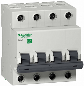 Автоматический выключатель Schneider Electric Easy9 10А 4п C, 4.5кА EZ9F34410