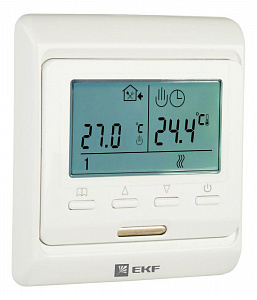 Термостат EKF Proxima для теплых полов электронный 16A 230В с датчиком пола ett-1