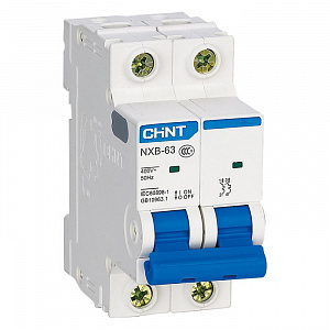 Автоматический выключатель CHINT NXB-63 6А 2п 6кА, C 814090