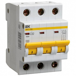 Автоматический выключатель IEK ВА47-29М 8А 3п C, 4.5 кА MVA21-3-008-C