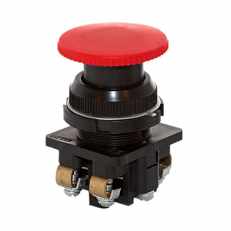 Кнопка Электродеталь КЕ-021 исполнение 2, Стоп, красный грибок