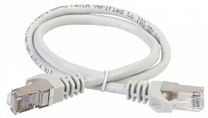 Патч-корд ITK F/UTP 5E 3м PVC, Серый PC01-C5EF-3M