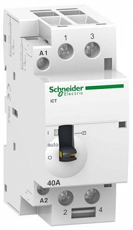 Контактор Schneider Electric Acti9 iCT40A 2НО, 220/240В АС 50Гц, 2П