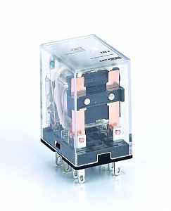 Реле промежуточное DEKraft ПР-102 5А 12В AC 2 контакта с LED-индикацией 23852DEK