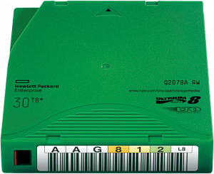 Ленточный картридж HPE LTO-8 30TB RW Non Cust Label, 20 шт/уп. Q2078AN