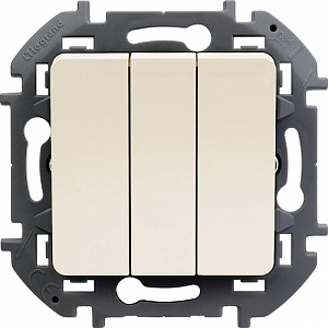 Выключатель 3-кл. Inspiria (группа Legrand) 20А IP20 250В 10AX механизм сл. кость 673641