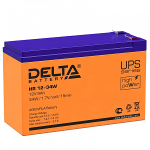 Аккумулятор Delta UPS 12В 9Ач HR 12-34 W