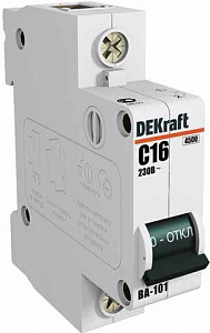 Автоматический выключатель DEKraft ВА-101 40А 1п 4.5кА, C 11058DEK